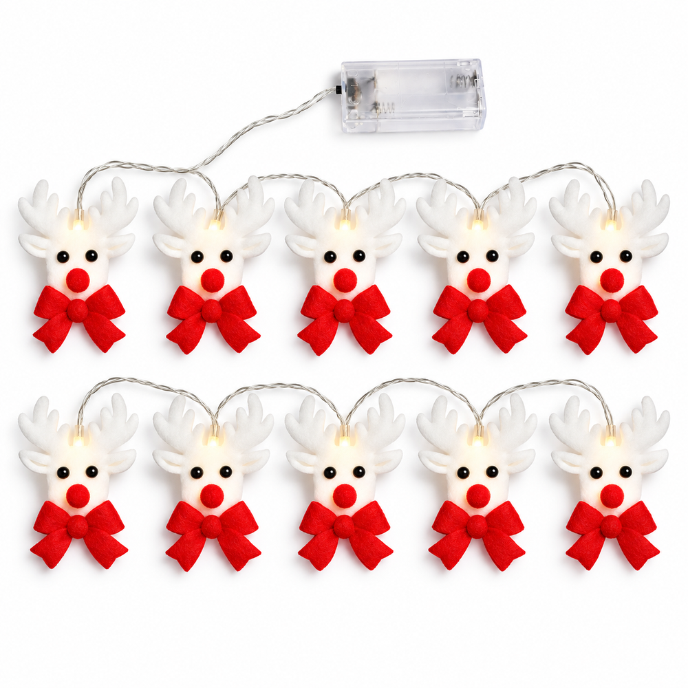 Snowman or Reindeer Christmas String Lights