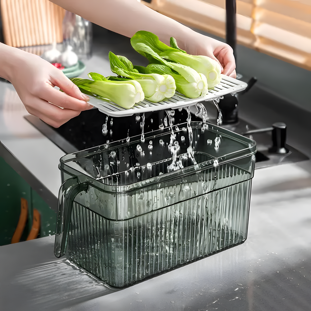Handled Fridge Box with Drain Tray