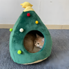 Christmas Tree Plush Cat Cave