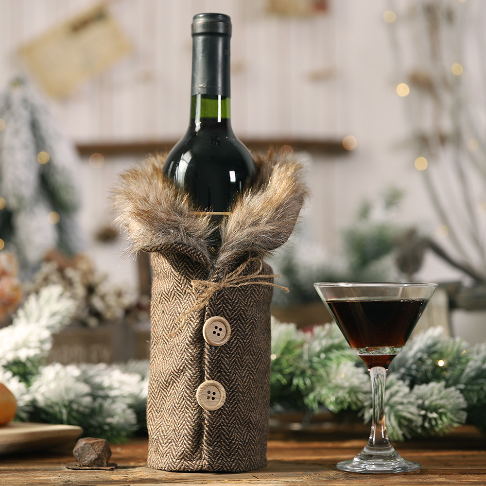 Christmas Skirt Wine Bottle Cover