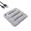 Grey heated seat cushion with USB cable
