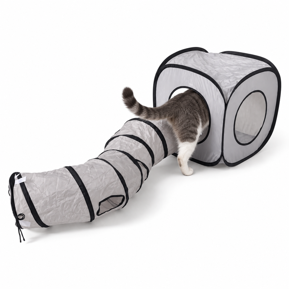 Tunnel pliable pour chat