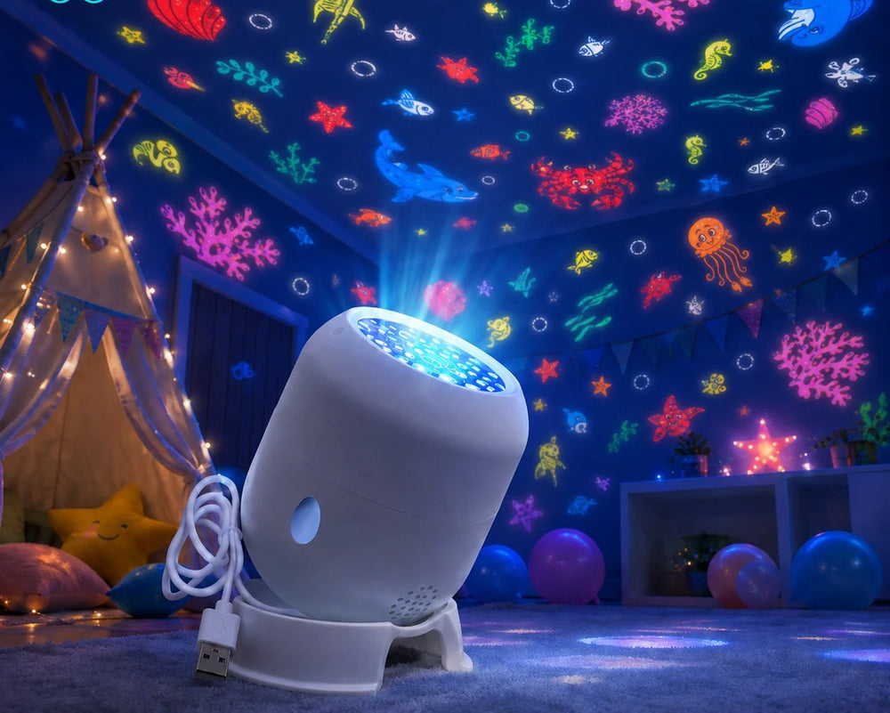 Ocean & Christmas Projection Night Light