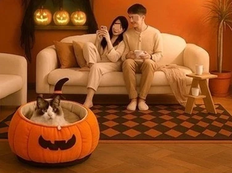 Pumpkin Cat Bed