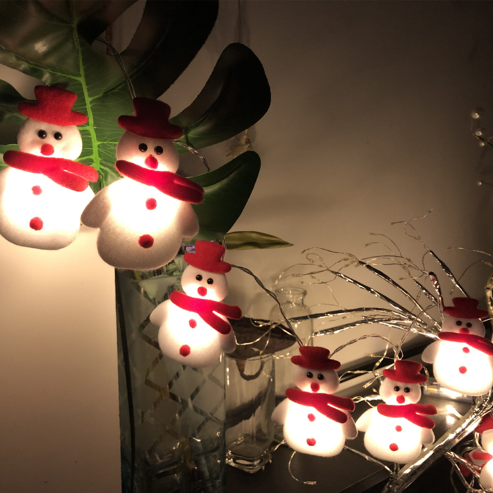 Snowman or Reindeer Christmas String Lights