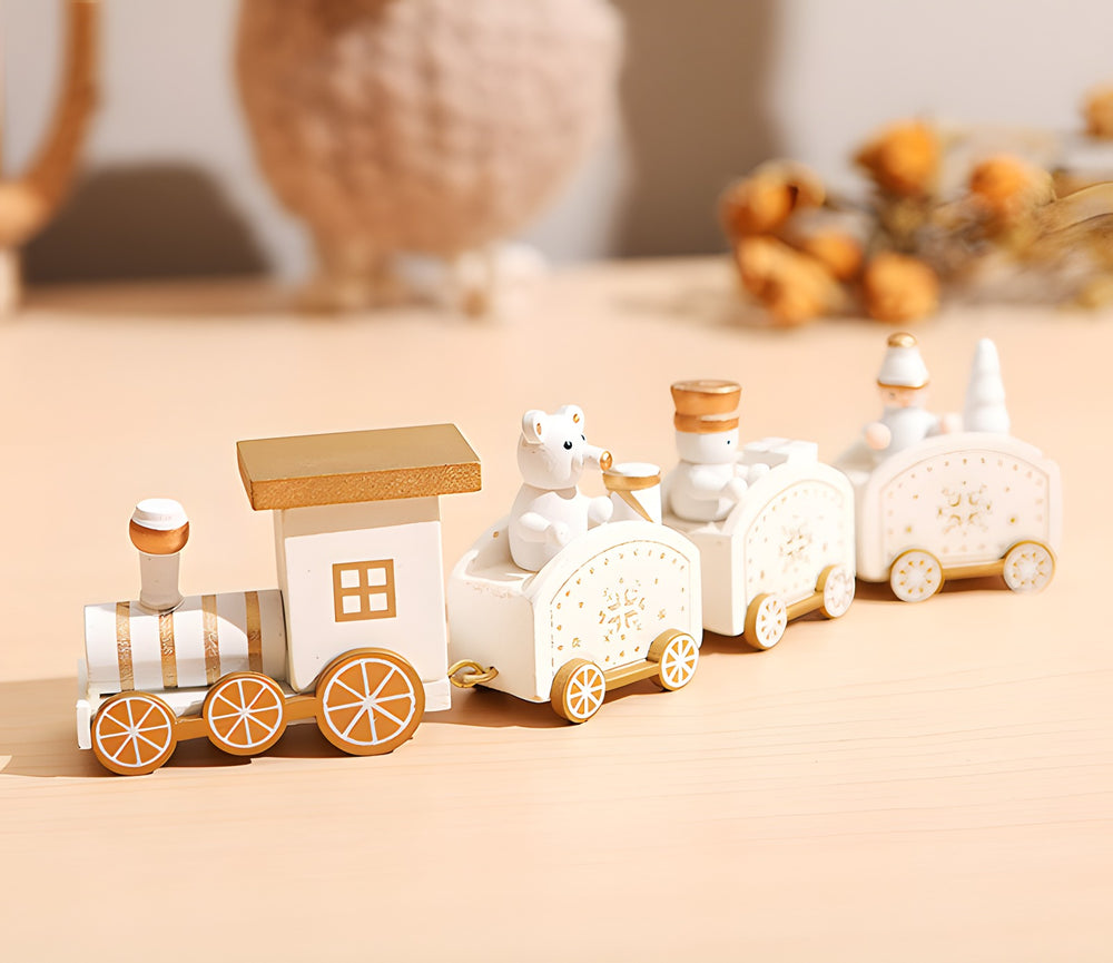 Wooden Christmas Tabletop Train