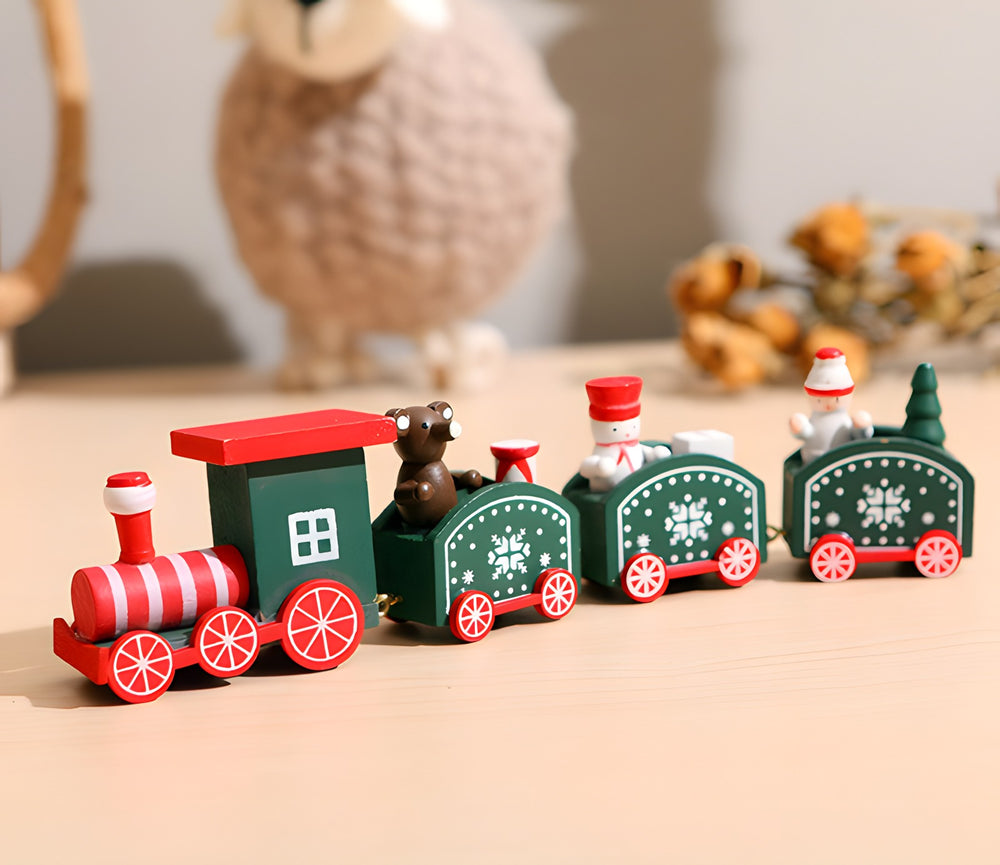 Wooden Christmas Tabletop Train