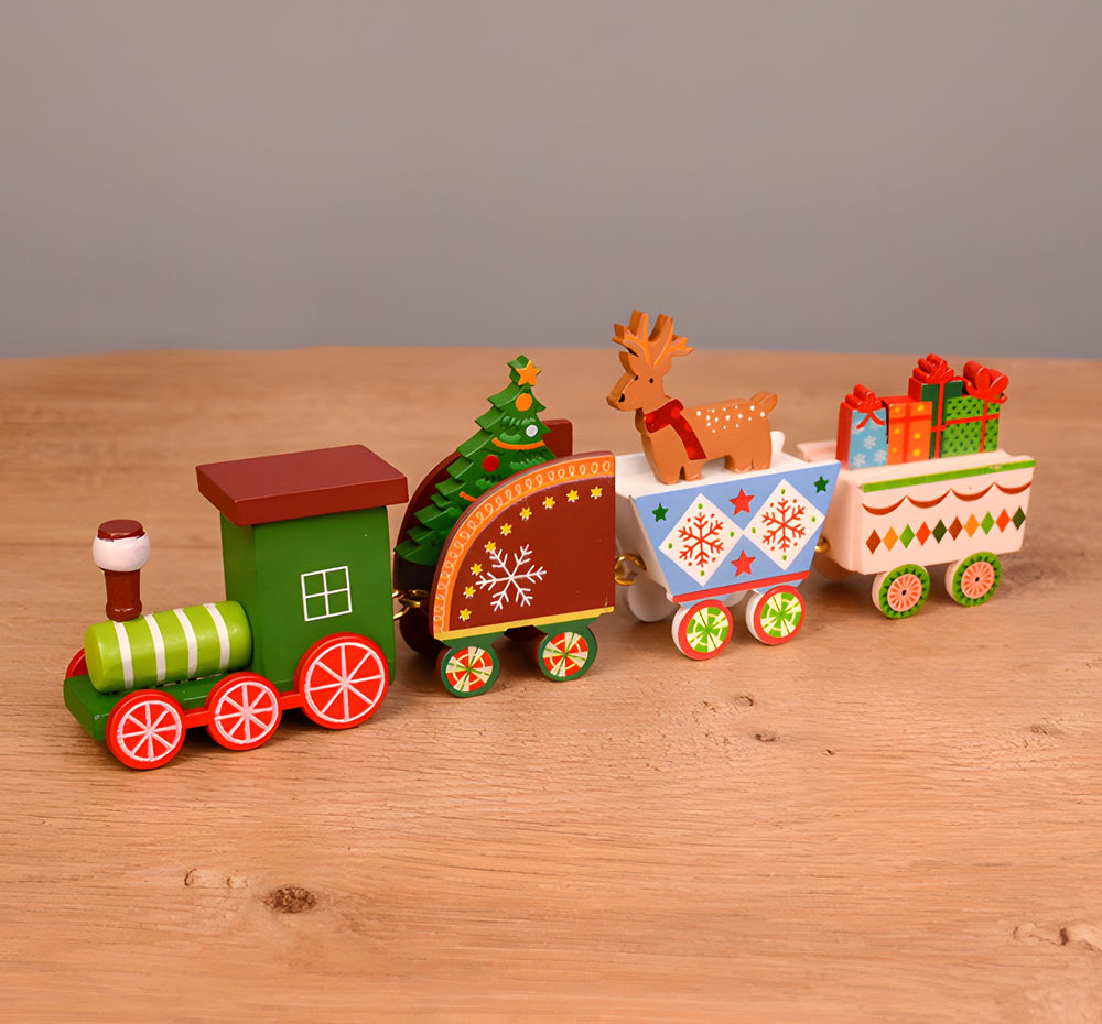 Wooden Christmas Tabletop Train