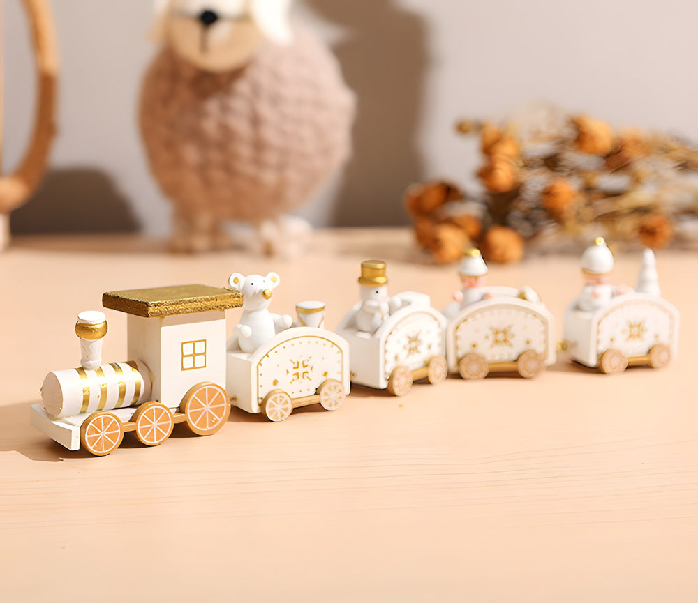 Wooden Christmas Tabletop Train